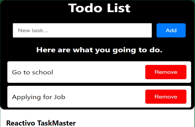 Todo list app